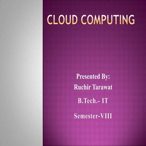 Cloud Computing | PPTX | Cloud Computing | Internet