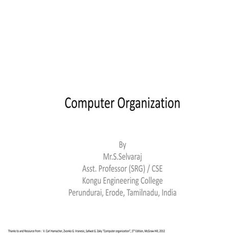 Computer Organization | PPTX