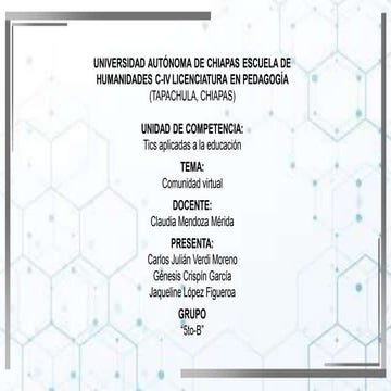 una comunidad virtual de aprendizaje | PPTX