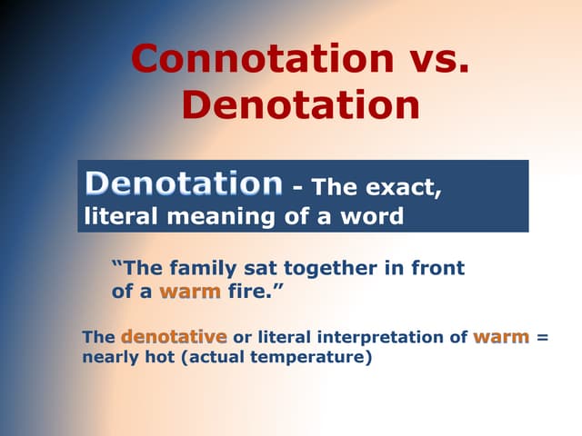 Denotation and Connotation | PDF