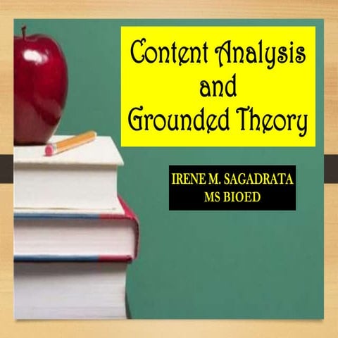 CONTENT ANALYSIS AND GROUNDED THEORY