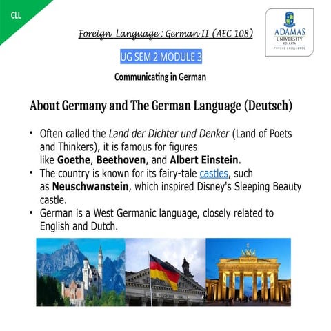 German Language course is not a revenge on the | PPTX