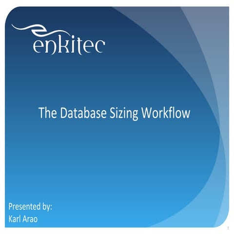 The Database Sizing Workflow