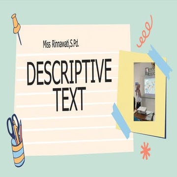 Comprehensive Guide to Writing Descriptive Texts with Examples for 7 ...