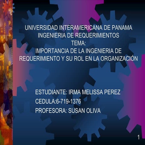 Ppt de ingenieria de requerimiento