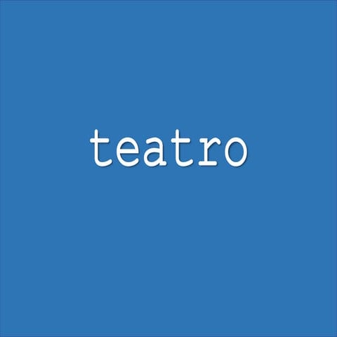 Ppt de palabras de teatro
