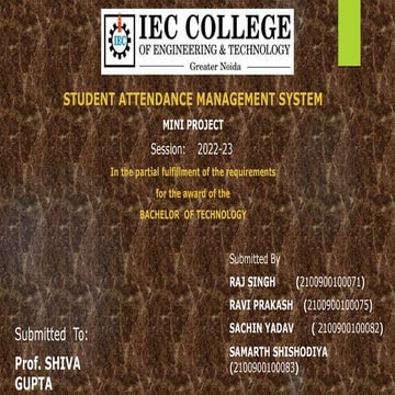 student attendance management system