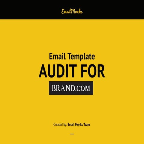 EmailMonks Email Design Audit