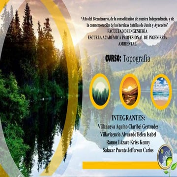 Diapositiva de Topografía Nivelación simple y compuesta