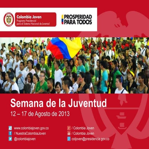 Como hacer la semana por la juventud en Colombia | PPTX