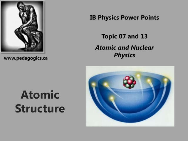 Ppt djy 2011 1   topic 7 atomic structure sl intro