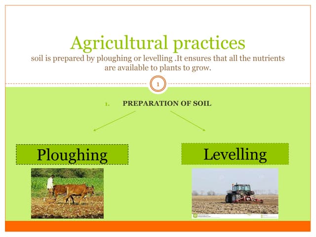 Agricultural practices  and management class 8 