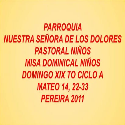 DOMINGO XIX TO CICLO A