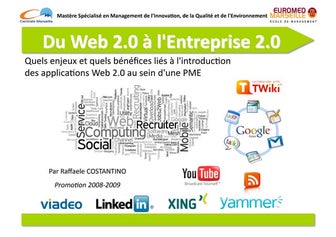 Du Web 2.0 à l’Entreprise 2.0 (Présentation Thèse - Raffaele COSTANTINO)