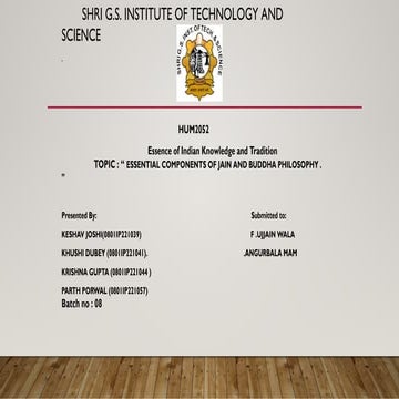 Essential components of Jain and Buddha philosophy