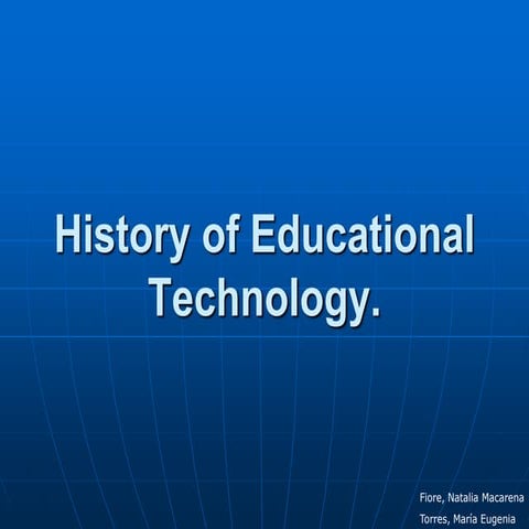 History of Eucational Technology