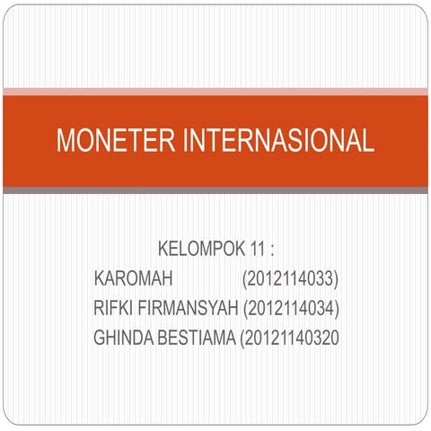 Ppt ekonomi moneter