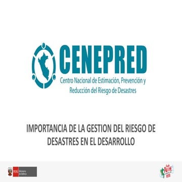 Cenepred elab. plan de prevencion y reduccion de riesgo de desastres | PDF