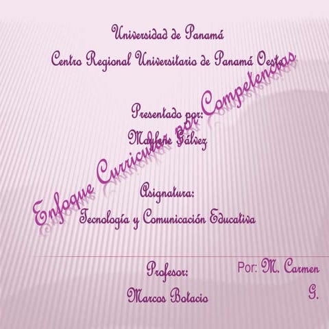 Ppt enfoque curricular por competencias