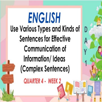 Use various types and kinds of sentences for effective communication of ...