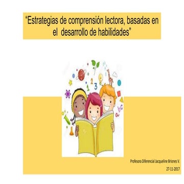 Ppt estrategia comprension lectora  noviembre 2017