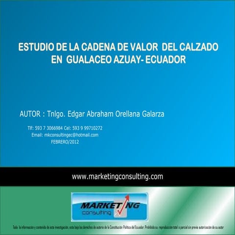 Estudio de la cadena de valor del calzado en Gualaceo junio 2012 