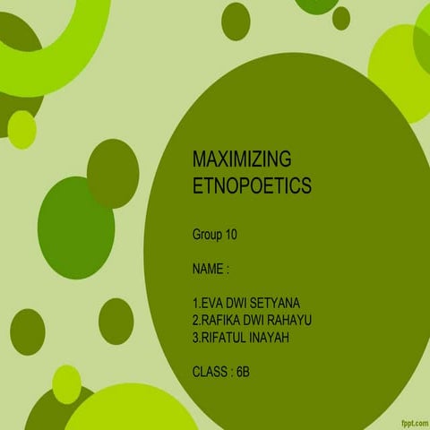 Ppt ethnopoetics