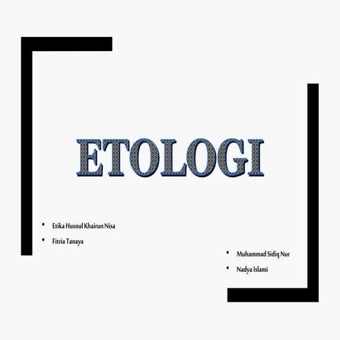 Etologi