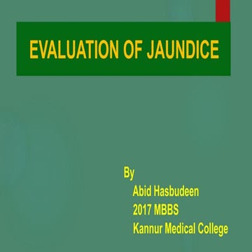 evaluation of jaundice