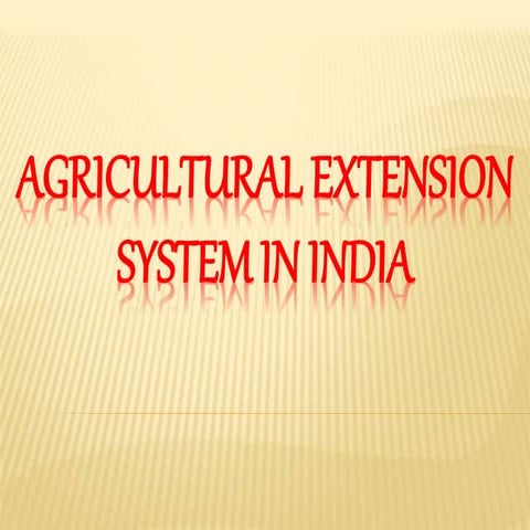 Agriculture Extension system 