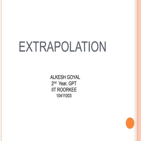 Extrapolation