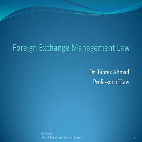 Foreign Exchange Management Law