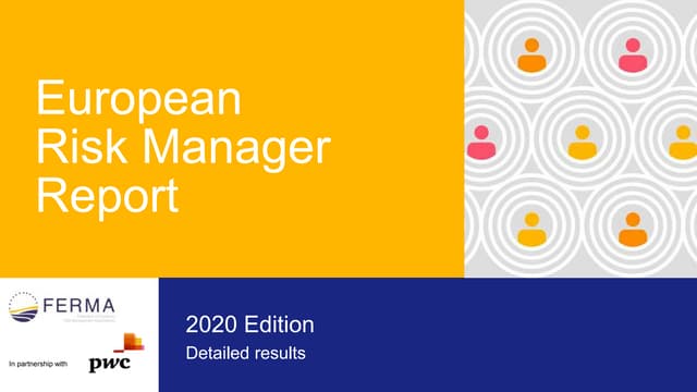 FERMA European Risk Manager Report 2020: full set of results  