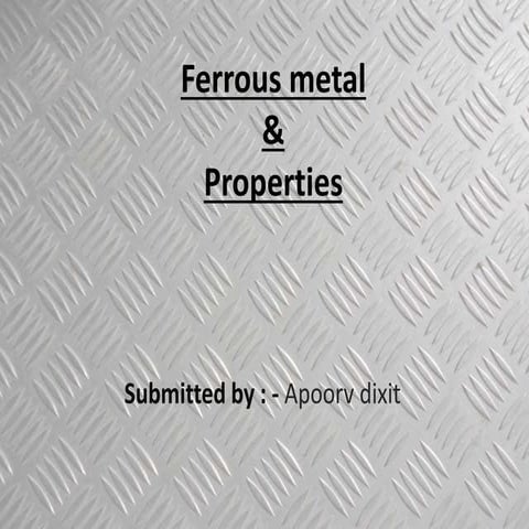 Ppt ferrous metal apoorv dixit