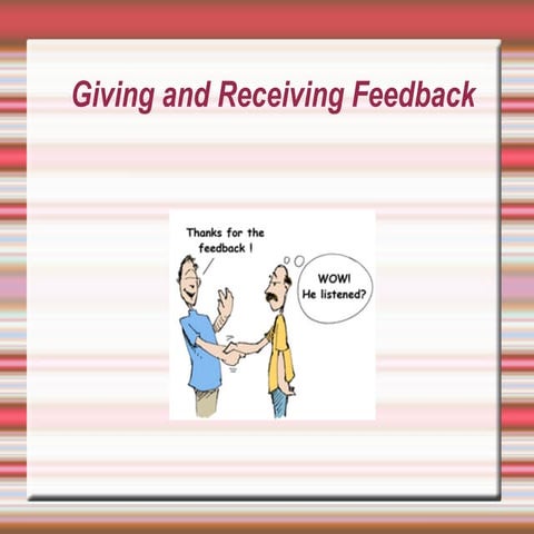 FFP- giving and recieving feedback
