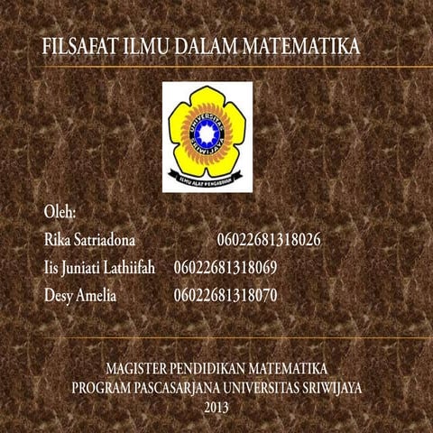 Filsafat Ilmu dalam Matematika