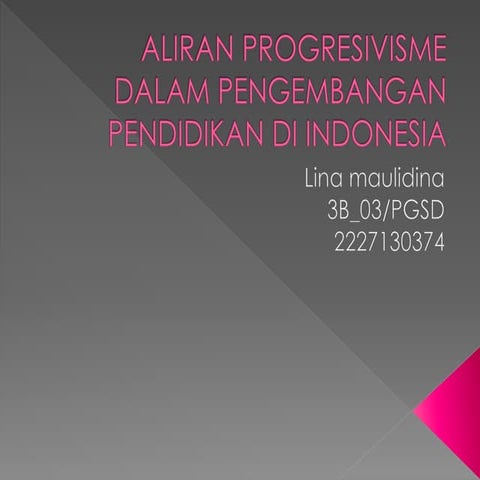 power point aliran progresivisme dalam pengembangan pendidikan di Indonesia