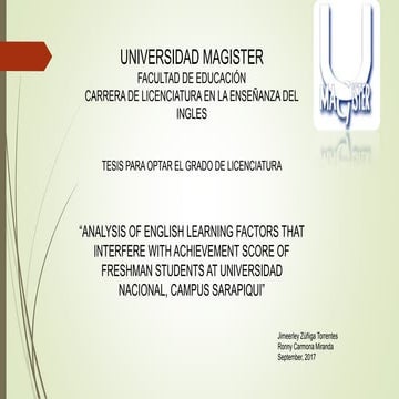 Analysis of the english learning factors that affect the achievement score of...