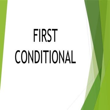 First conditional | PPTX