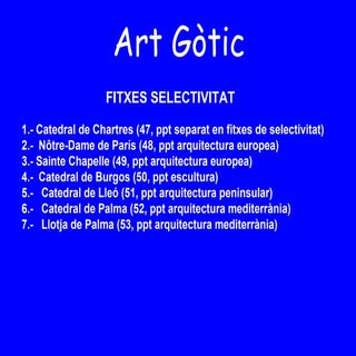 Fitxa selectivitat gòtic: Chartres