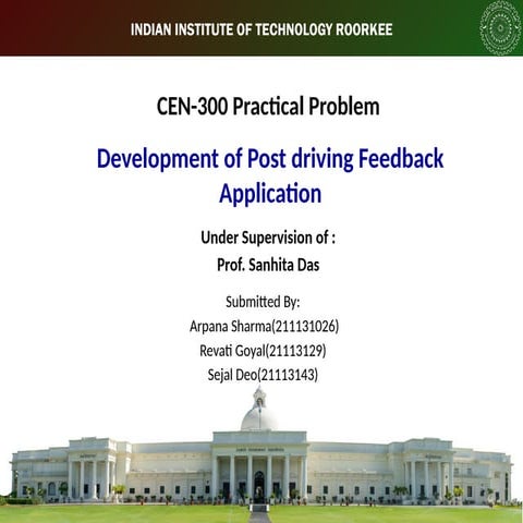 Development of post driving feedback application