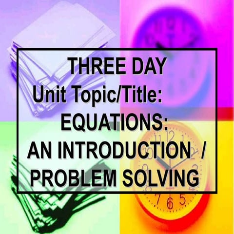 Ppt for lesson on equations tws