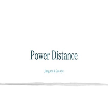 Power distance