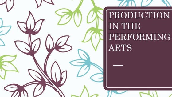 Forms of performing arts | ODP