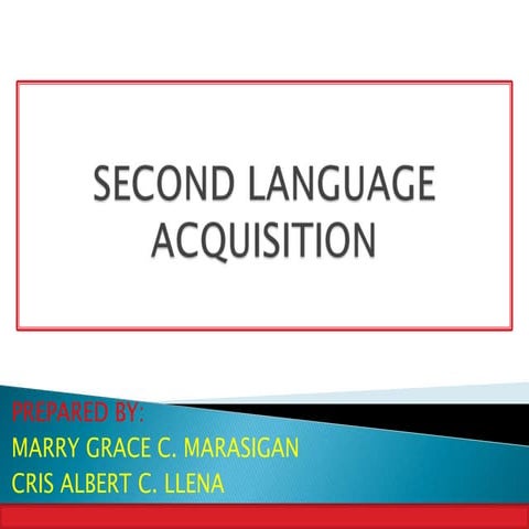 second language acquisition
