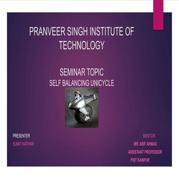 self balancing unicycle ppt