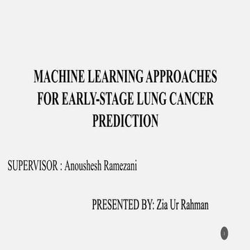 Early Stage Cancer Prediction Using Machine Learning Models.pptx