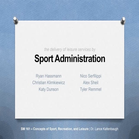 Sport Administration Presentation