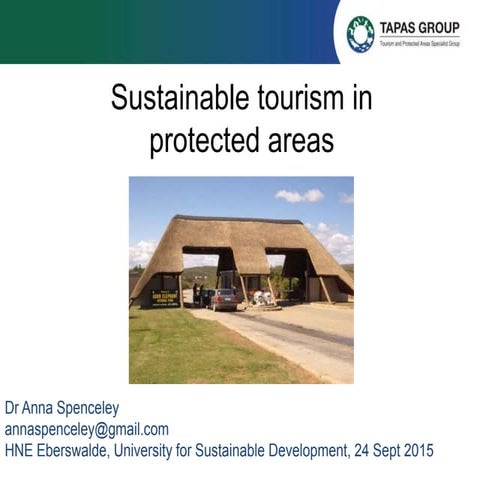 Sustainable tourism in protected areas | PPTX