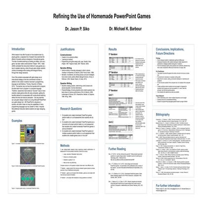 AERA2013-Refining the use of homemade PowerPoint Games in a secondary science...